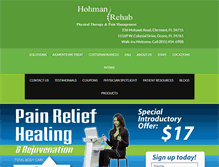 Tablet Screenshot of hohmanrehab.com